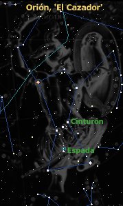 La constelación de Orión. Tomada de www.infoastro.com