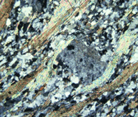 Bandeado la microscopio petrográfico